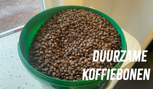 emmer met koffiebonen